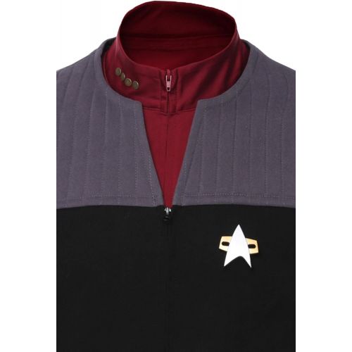  할로윈 용품Boomtrader Star Captain Luc Picard Cosplay Costume Movie Jacket Coat Uniform Halloween Outfit for Men