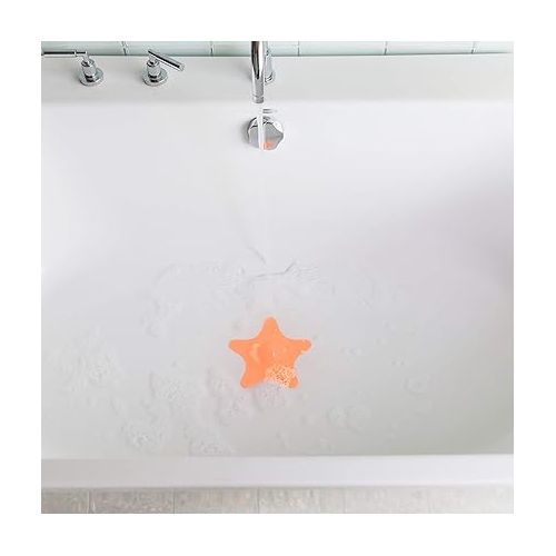 분 Boon Star Toddler Bathtub and Sink Drain Cover - Starfish Shaped Toddler Bathtub and Sink Drain Cover - Easy to Clean Bath and Sink Stopper - Baby Bath Essentials