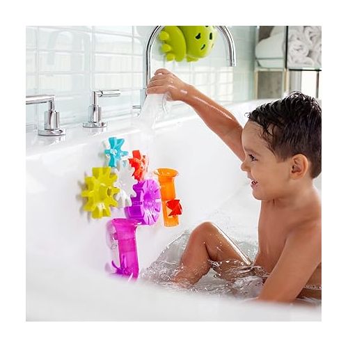 분 Boon Pipes Toddler Bath Toys - Interactive Toddler Sensory Toys - Suction Bath Toys for Hand Eye Coordination and Fine Motor Skills - Multicolored - 5 Count- Ages 12 Months and Up