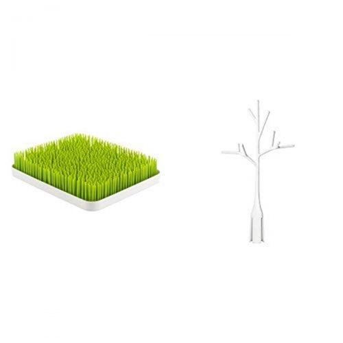 분 Boon Twig Grass and Lawn Drying Rack Accessory, White,Twig White with Lawn Countertop Drying Rack Green