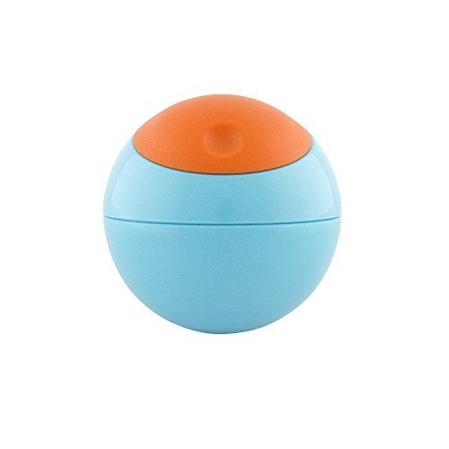 분 Boon Snack Ball Snack Container, Blue/Orange, 6 Ounce