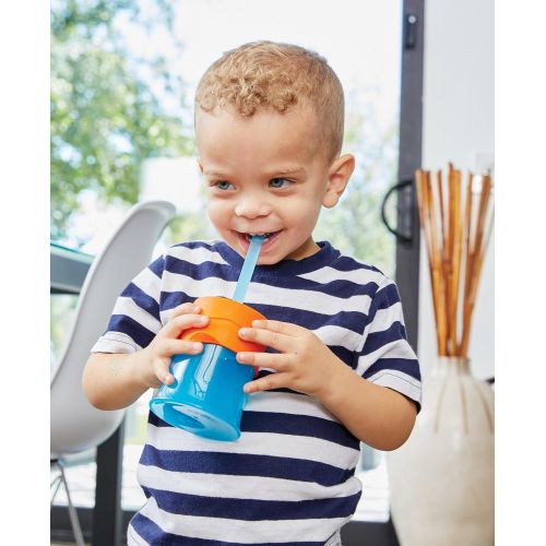 분 Boon Snug Silicone Straws with Cleaning Brush (Pack of 6)