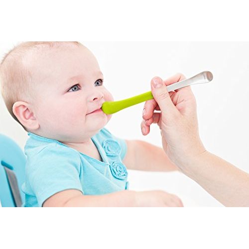 분 Boon Swap 2-in-1 Baby Spoon, Blue/Green