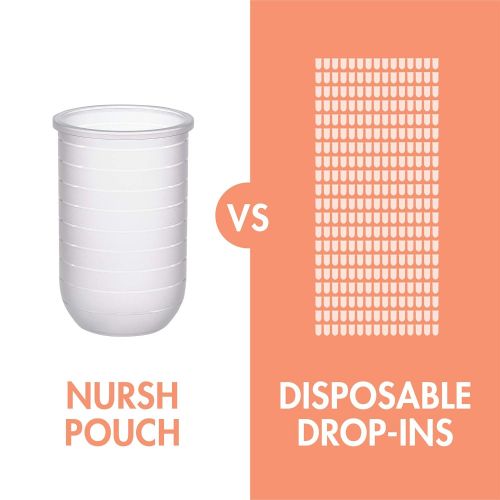 분 Boon NURSH Reusable Silicone Pouch Bottles, 8 Ounce (Pack of 3)