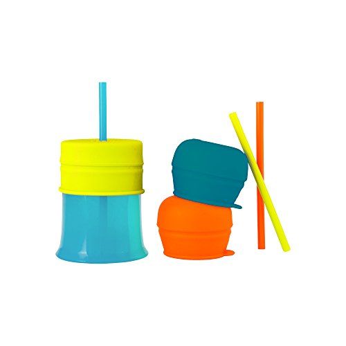 분 Boon SNUG Straw, Blue/Orange/Green