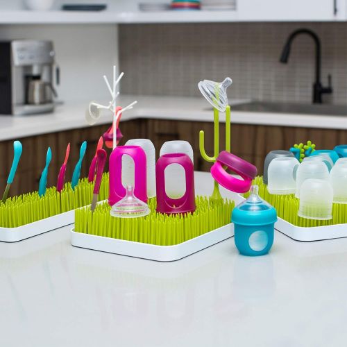 분 Boon Grass Countertop Baby Bottle Drying Rack, Green