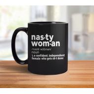 BootsTees Nasty Woman Mug, Women Gift for Her, Feminist Mug, Nasty Woman Coffee Mug, Funny Coffee Cup, Female Empowerment, Anti Trump Mug, Definition