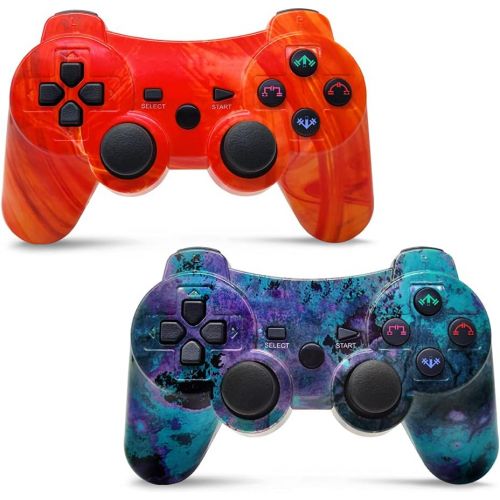  Boowen Wireless Controller 2 Pack for PS3,High Performance Motion Sense Dual Vibration Upgraded Gaming Controller Compatible with Sony Playstation 3