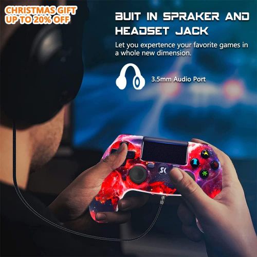  [아마존베스트]Boowen PS4 Game Controller,Bluetooth Wireless Gamepad for Sony Playstation 4 Pro/PS3/PC Game Remote Joystick