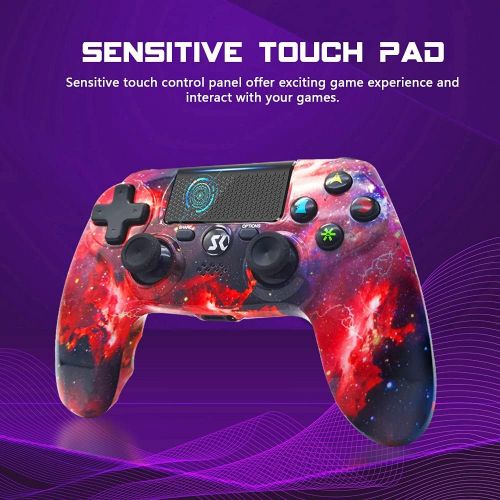  [아마존베스트]Boowen PS4 Game Controller,Bluetooth Wireless Gamepad for Sony Playstation 4 Pro/PS3/PC Game Remote Joystick