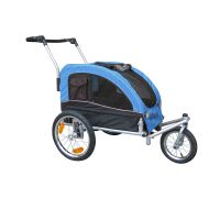 Booyah Strollers Booyah Medium Dog Stroller & Pet Bike Trailer with Suspension - Blue