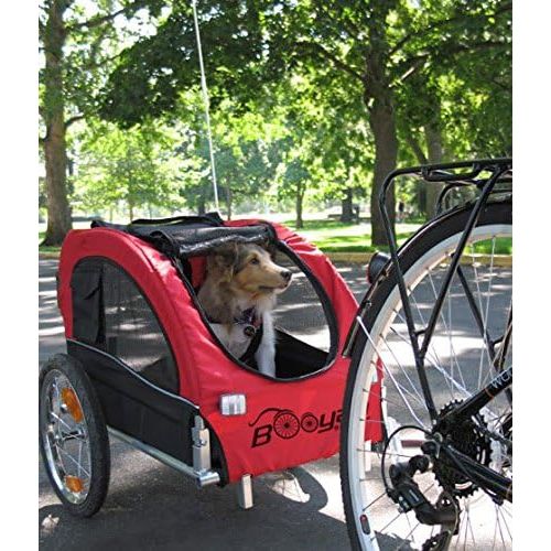  Booyah Strollers Booyah Medium Dog Stroller & Pet Bike Trailer and with Suspension - Florescent Green
