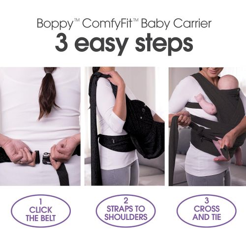  Boppy ComfyFit Baby Carrier, Black