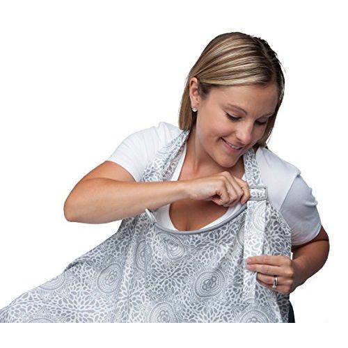  [아마존베스트]Boppy Nursing Cover, Boho Gray, fashionable nursing cover for breastfeeding