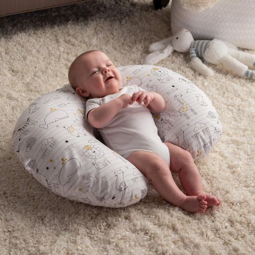  [아마존베스트]Boppy Original Nursing Pillow and Positioner, Notebook Black and Gold, Cotton Blend Fabric with allover fashion