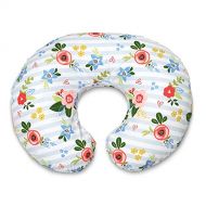 [아마존베스트]Boppy Original Nursing Pillow and Positioner, Blue Pink Posy, Cotton Blend Fabric with allover fashion