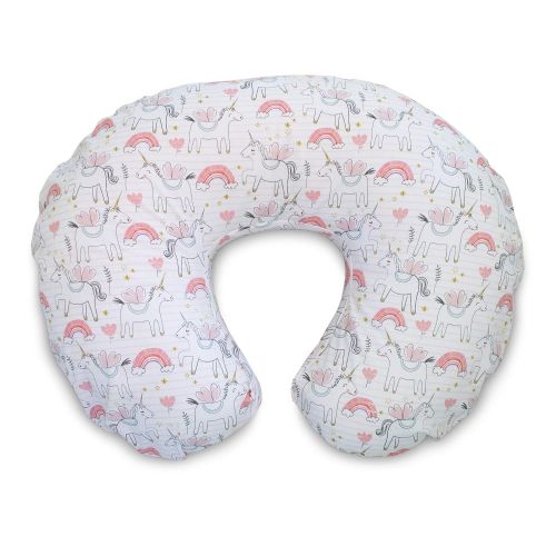  [아마존베스트]Boppy Original Nursing Pillow Slipcover, Cotton Blend Fabric, Pink Unicorns