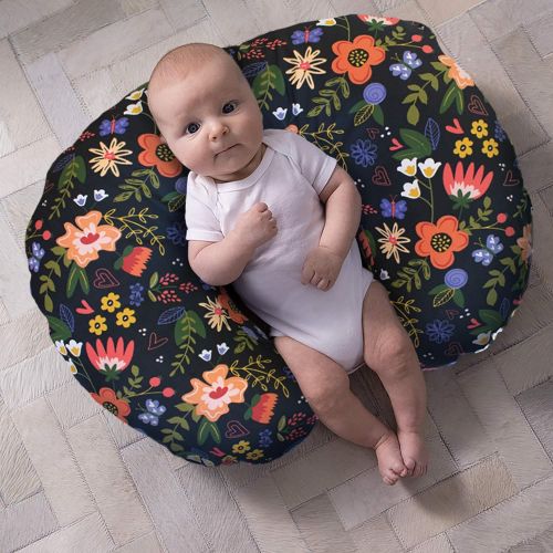  [아마존베스트]You purchased this item on February 28, 2019. Boppy Original Pillow Cover, Black Floral, Cotton Blend Fabric with allover fashion, Fits ALL Boppy Nursing Pillows and Positioners