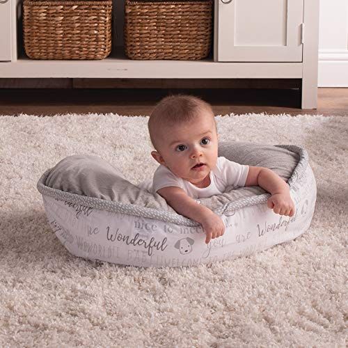  [아마존베스트]Boppy Luxe Nursing Pillow and Positioner, Hello World, Ultra-soft minky fabric on one side with adorable applique and coordinating piping