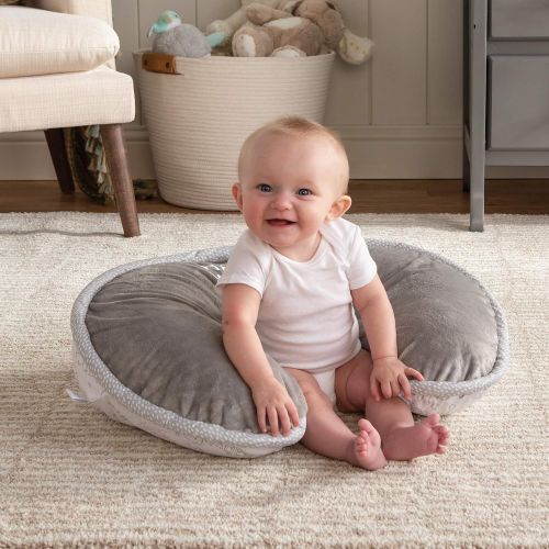  [아마존베스트]Boppy Luxe Nursing Pillow and Positioner, Hello World, Ultra-soft minky fabric on one side with adorable applique and coordinating piping