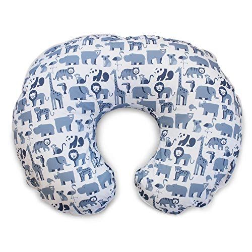  [아마존베스트]Boppy Premium Pillow Cover, Blue Zoo, Ultra-soft Microfiber Fabric in a fashionable two-sided design, Fits All Boppy Nursing Pillows and Positioners