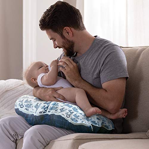  [아마존베스트]Boppy Premium Pillow Cover, Blue Zoo, Ultra-soft Microfiber Fabric in a fashionable two-sided design, Fits All Boppy Nursing Pillows and Positioners