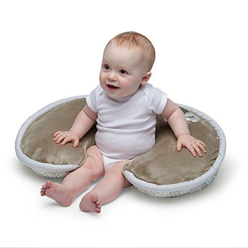  [아마존베스트]Boppy Luxe Nursing Pillow and Positioner, Elephant Snuggle Taupe, Ultra-soft minky fabric on one side with adorable applique and coordinating piping