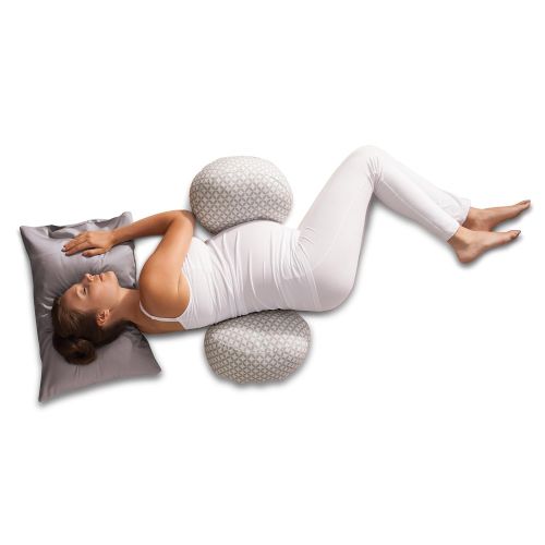  [아마존베스트]Boppy Side Sleeper Pregnancy Pillow, Diamond Circles Gray and White, Maternity Pillow with removable...