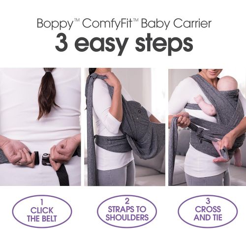  [아마존베스트]Boppy ComfyFit Baby Carrier, Heathered Gray
