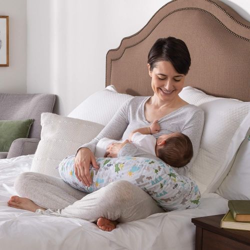  Boppy Original Nursing Pillow and Positioner, North Park, Cotton Blend Fabric with allover fashion