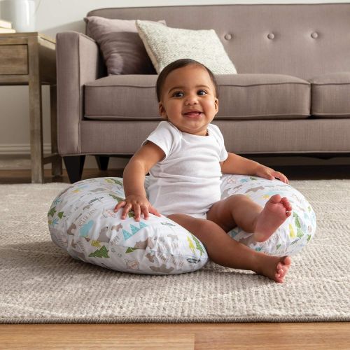  Boppy Original Nursing Pillow and Positioner, North Park, Cotton Blend Fabric with allover fashion