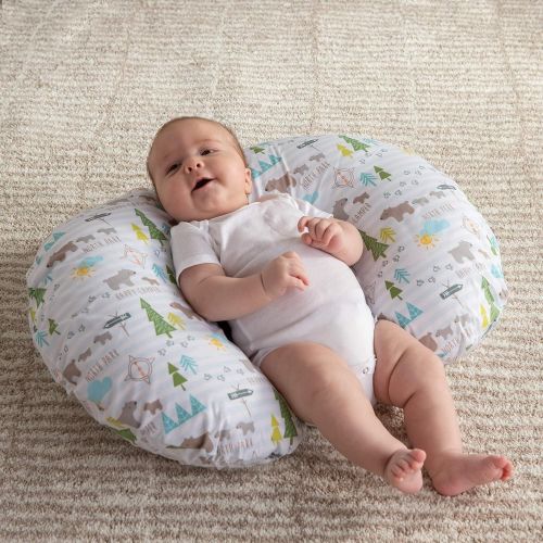  Boppy Original Nursing Pillow and Positioner, North Park, Cotton Blend Fabric with allover fashion