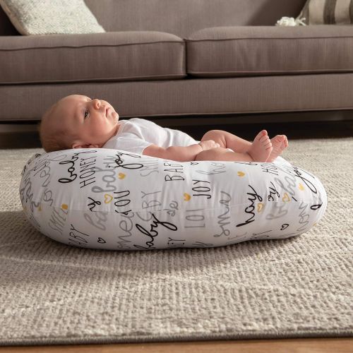  Boppy Original Newborn Lounger, Hello Baby Black and Gold