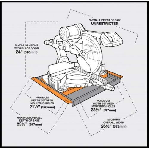  PortaMate BORA Portamate PM-8000 Portacube STR Miter Saw Work Station, OrangeBlack