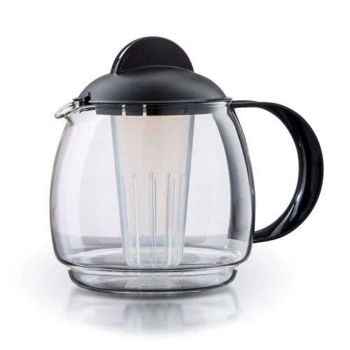  Boral Teekanne mit Stoevchen Set Classic 1,8 l Teekanne aus Glas mit Siebeinsatz und Teewaermer aus Edelstahl Ø 15 cm