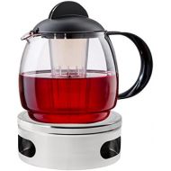 Boral Teekanne mit Stoevchen Set Classic 1,8 l Teekanne aus Glas mit Siebeinsatz und Teewarmer aus Edelstahl Ø 15 cm