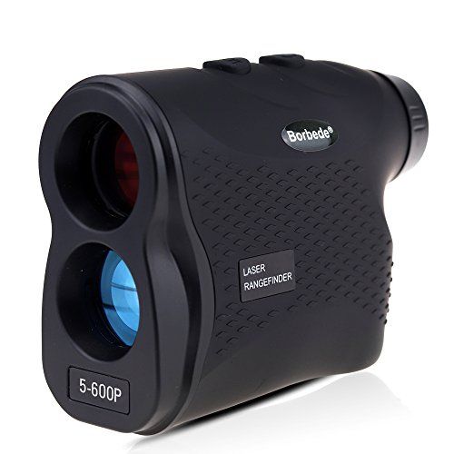  Borbede Laser Rangefinder Golf Hunting Telescope 600m(656yards) Laser Distance Meter with Speed Scan Fog Measurement，Black