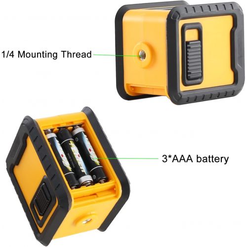  Borbede Boebede Green Beam Laser Level Self-Leveling Horizontal and Vertical Cross Lines Portable Mini Level Meter