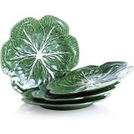 [무료배송]보르달로핀헤이로 양배추 디저트 플레이트 Bordallo Pinheiro Cabbage Green Dinner Plate, Set of 4