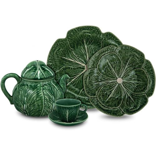  [무료배송]보르달로핀헤이로 양배추 디저트 플레이트 Bordallo Pinheiro Cabbage Green Dinner Plate, Set of 4