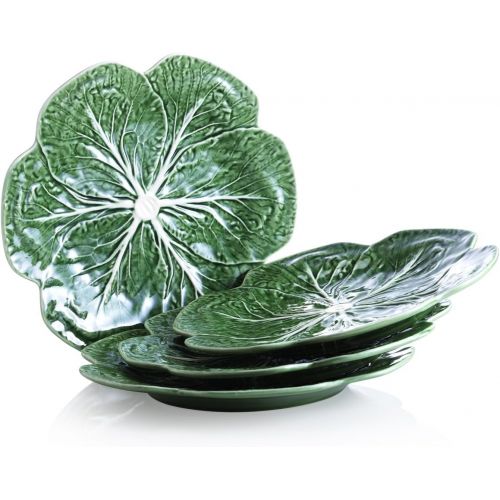  [무료배송]보르달로핀헤이로 양배추 디저트 플레이트 Bordallo Pinheiro Cabbage Green Dinner Plate, Set of 4