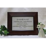 BorderlandConnection Christian Memorial, Loss of Mother, In Memory of Mom, Mother Memorial, Sympathy Gift Mother, In Loving Memory, Remembrance, 4x6 Inch Framed