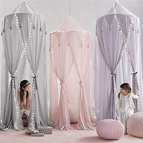  [아마존베스트]Borje Bed Canopy Mosquito Net Round Dome Reading Nook Kids Play Tent Room Decoration for Baby Toddler