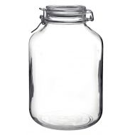 Bormioli Rocco Fido Round Clear Jar, 169-Ounce, 5 Liter