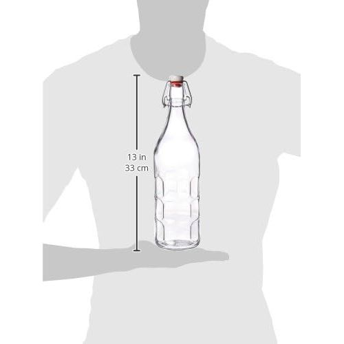  Bormioli Rocco Moresca Bottle, 33.75 oz, Clear