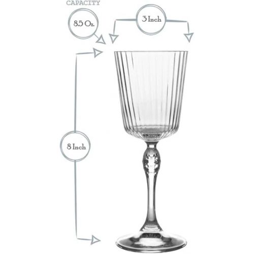  Bormioli Rocco America '20s 8.5 oz. Cocktail Glass, Clear, Set of 4