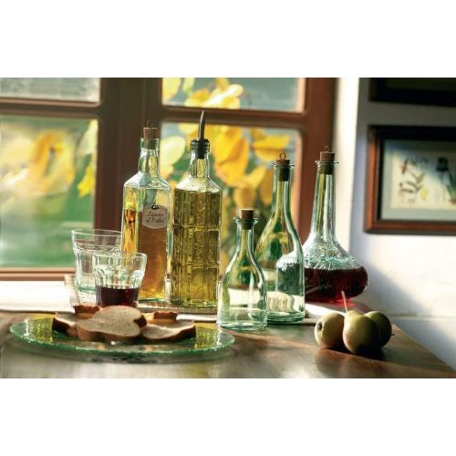  Bormioli Rocco Country Home Fiori Bottle, 18-1/2-Ounce, Clear