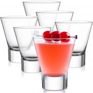 [아마존베스트]Bormioli Rocco 6-Pack YPSILON Cocktail Glasses set - 8.5 Ounce, Bar Glass, Stemless Martini Glasses for All Alcoholic Beverages like Margarita, Manhattans, Bourbon, Vodka, Gin, Lea