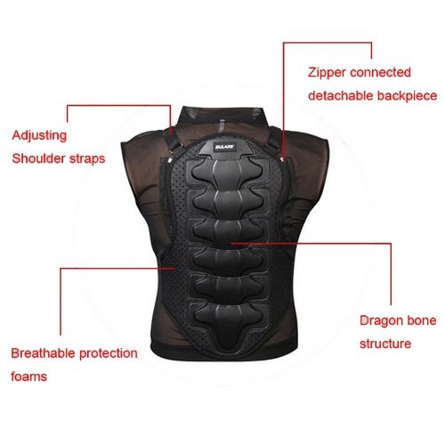  Bornbayb Motorcycle Armor Vest Sleeveless Protector Vest Motocross Body Guard Vest for Cycling Skiing Riding