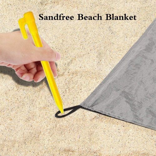  [아마존베스트]Borogo Sandfree Beach Blanket, 82 x 79 Waterproof Large Beach Mat & Sand Mat Beach, Soft Pocket Picnic Blanket, Outdoor Family Mat for Beach, Camping, Hiking, Music Festival